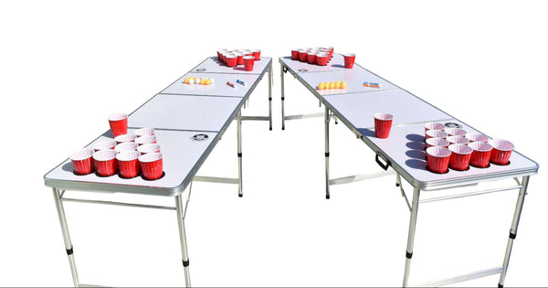 Renta Paquete de 2 Mesas de Beer Pong Plegables