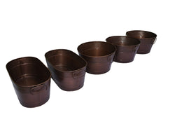 Renta de 5 hieleras de latón color cobre (14 y 15 Litros)