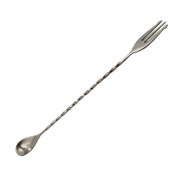 Cuchara de Bar o Bailarina (Barspoon) Tridente 30 cm (Plata)