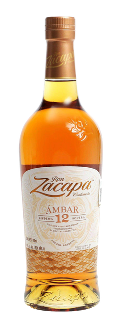 ZACAPA 12 AÑOS ÁMBAR 750 ml.