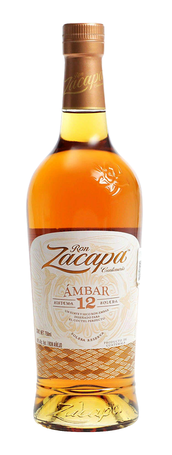 ZACAPA 12 AÑOS ÁMBAR 750 ml.