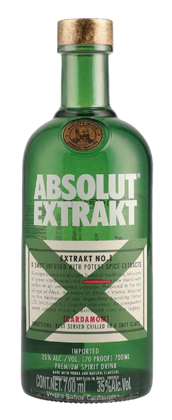 ABSOLUT EXTRAKT (CARDAMOMO VERDE) 700 ml.